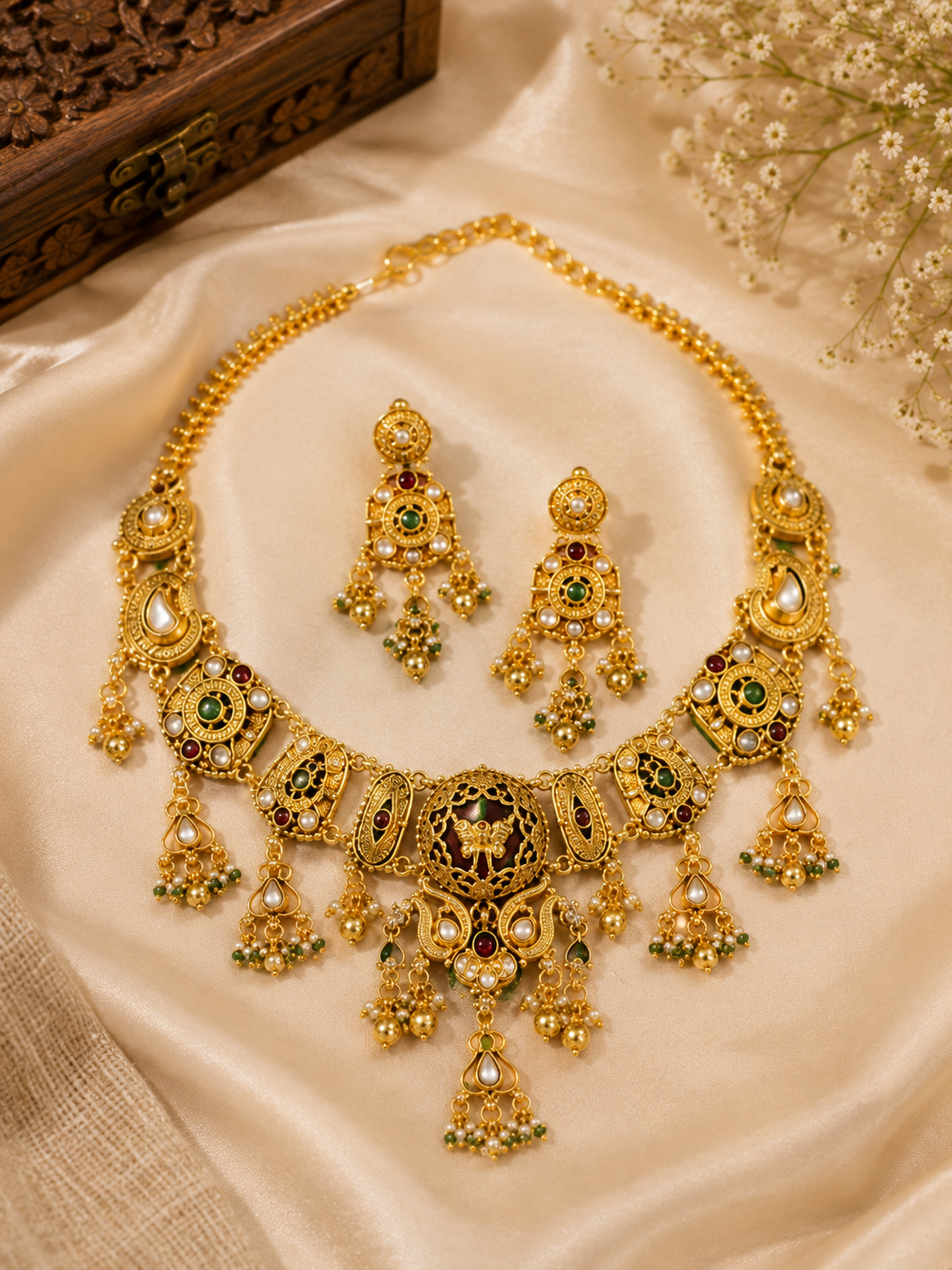 Shahi Vilas Temple Jewelry Set