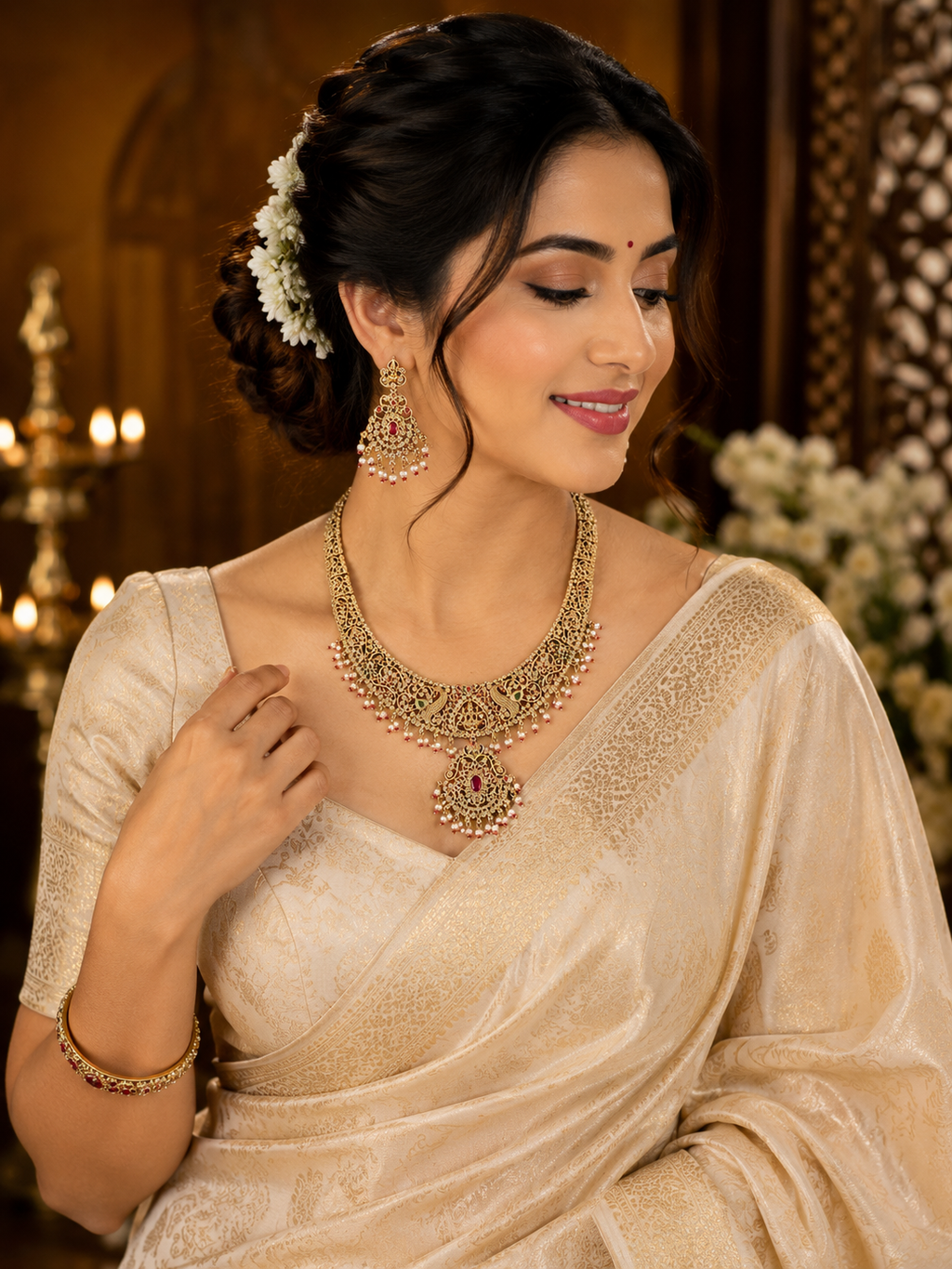 Rajwada Mayur Elegance Necklace