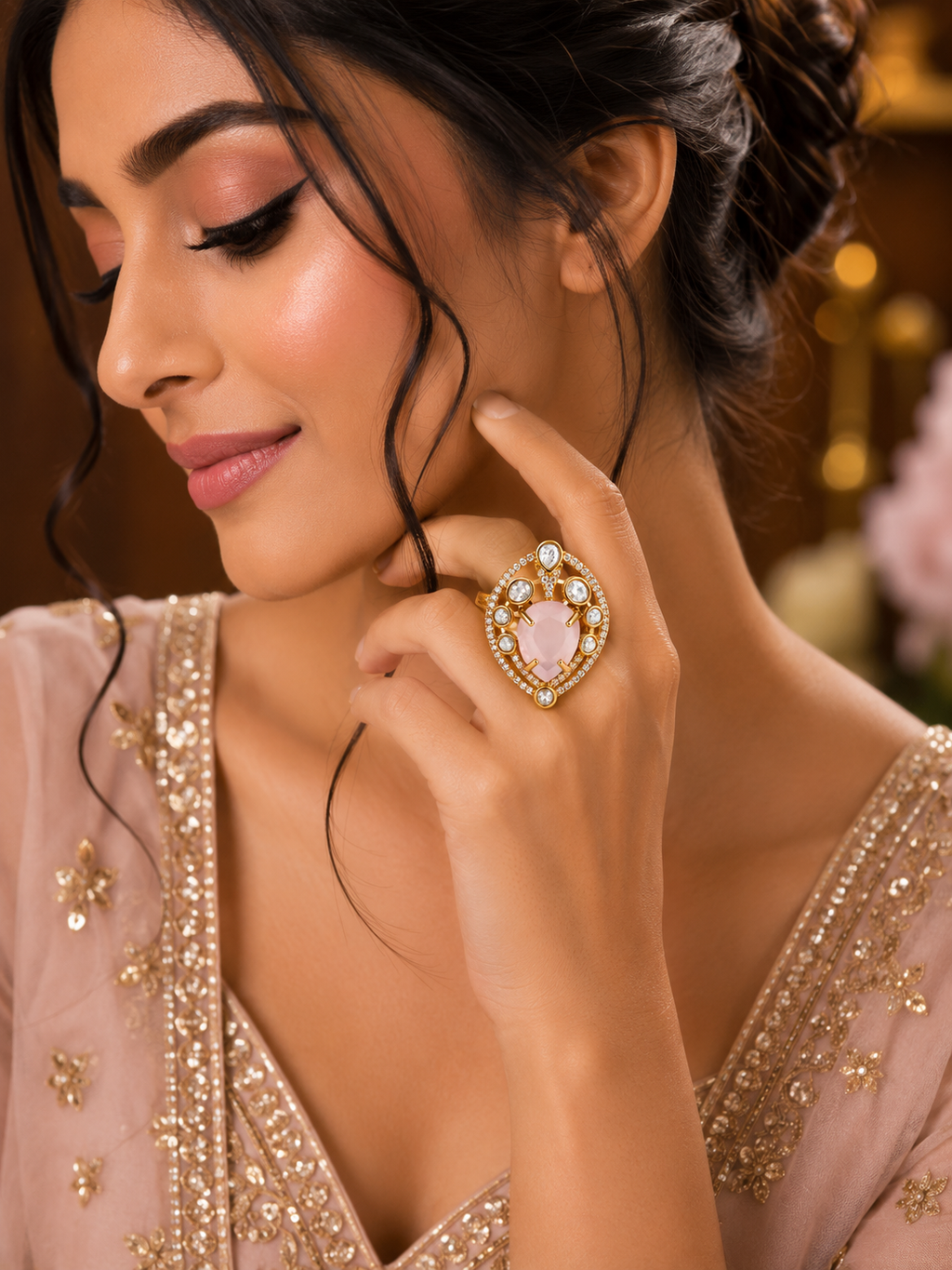 Crystal Heart Luxe Ring
