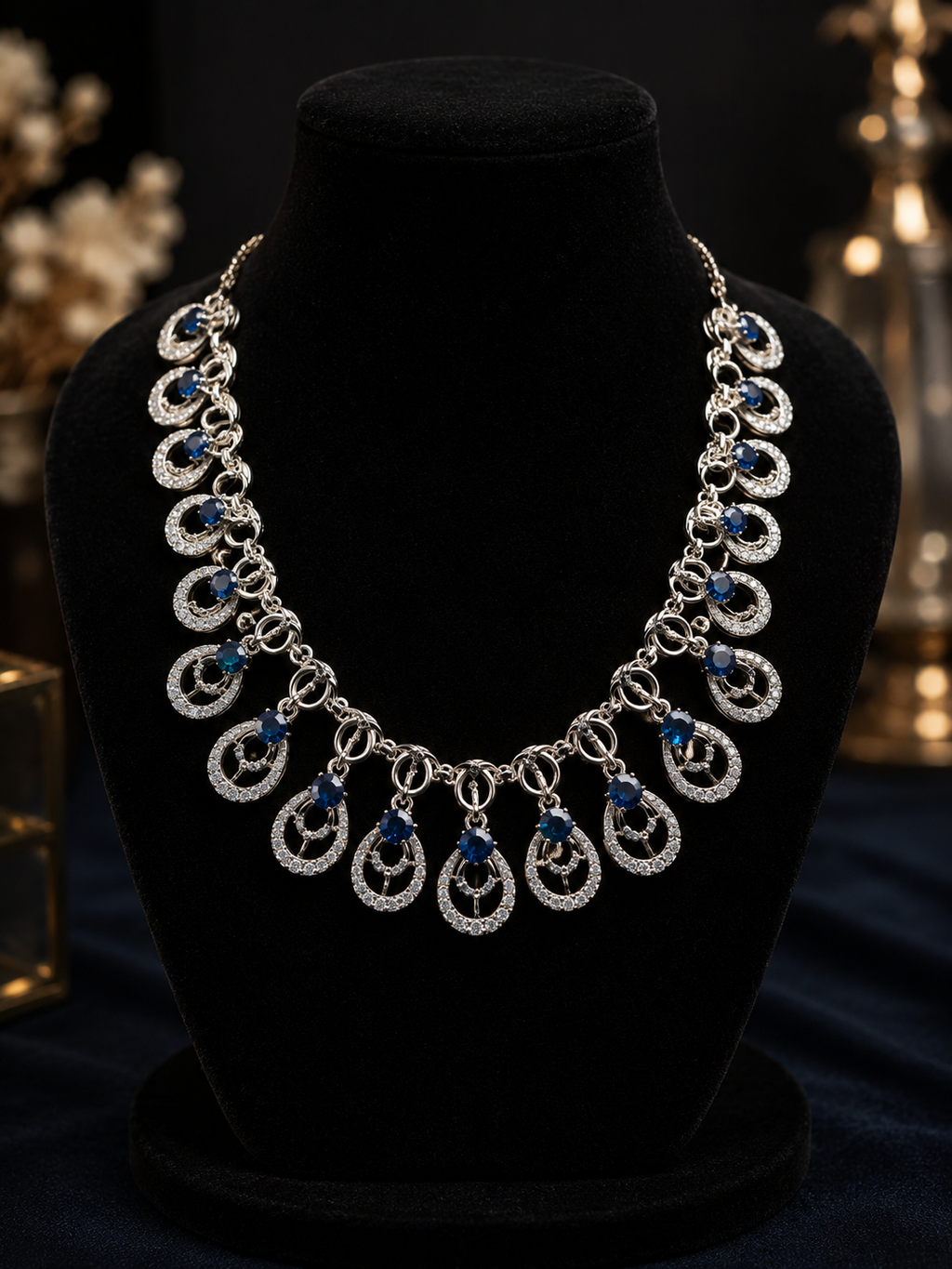 Azure Elegance Diamond Necklace