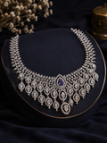 Imperial Amethyst Diamond Bridal Necklace