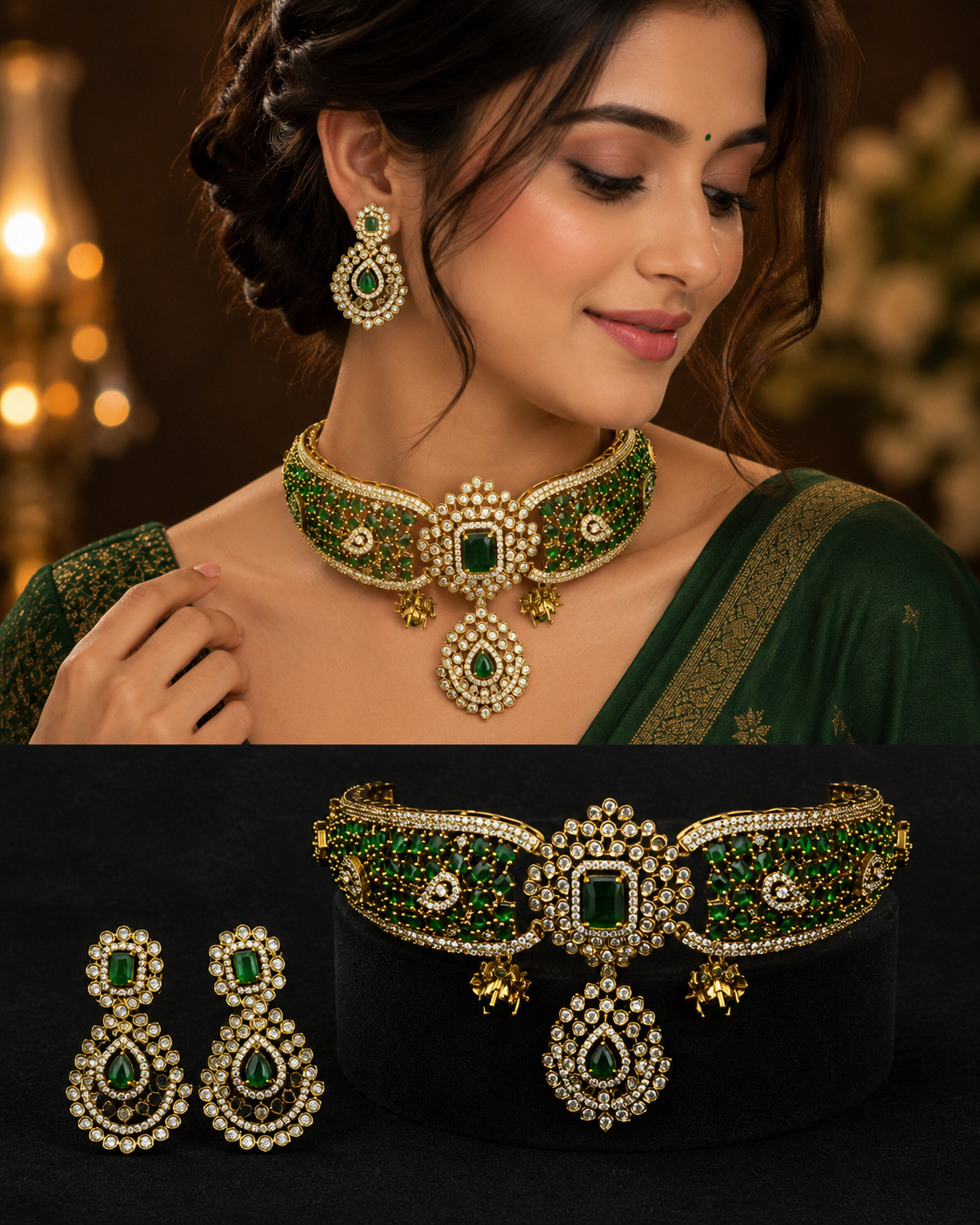 Emerald Royale Choker Set