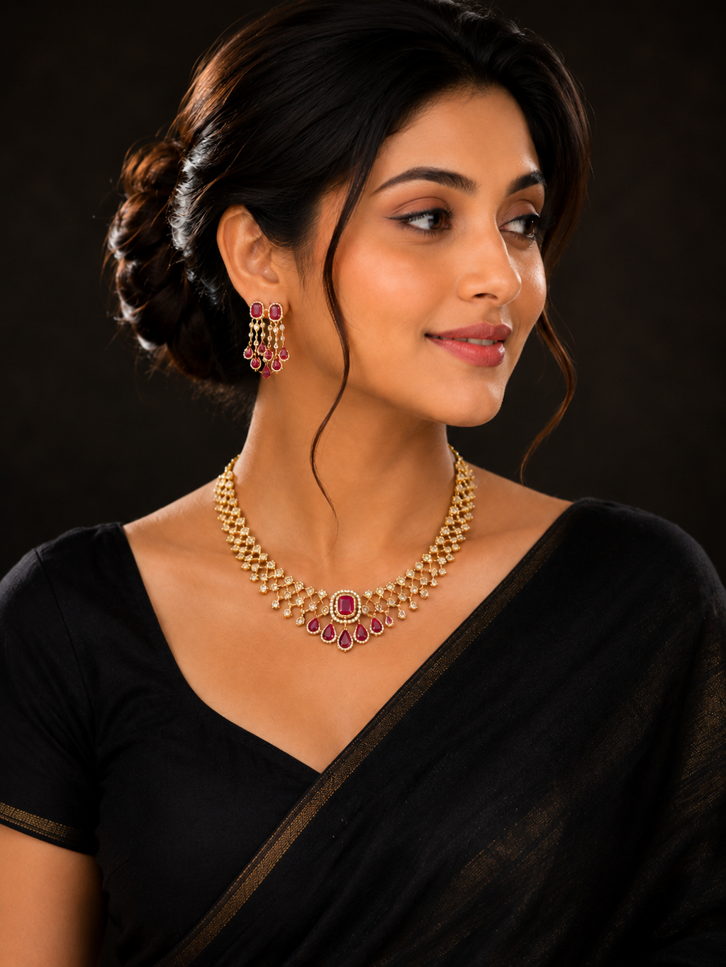 Ruby Royale Necklace Set