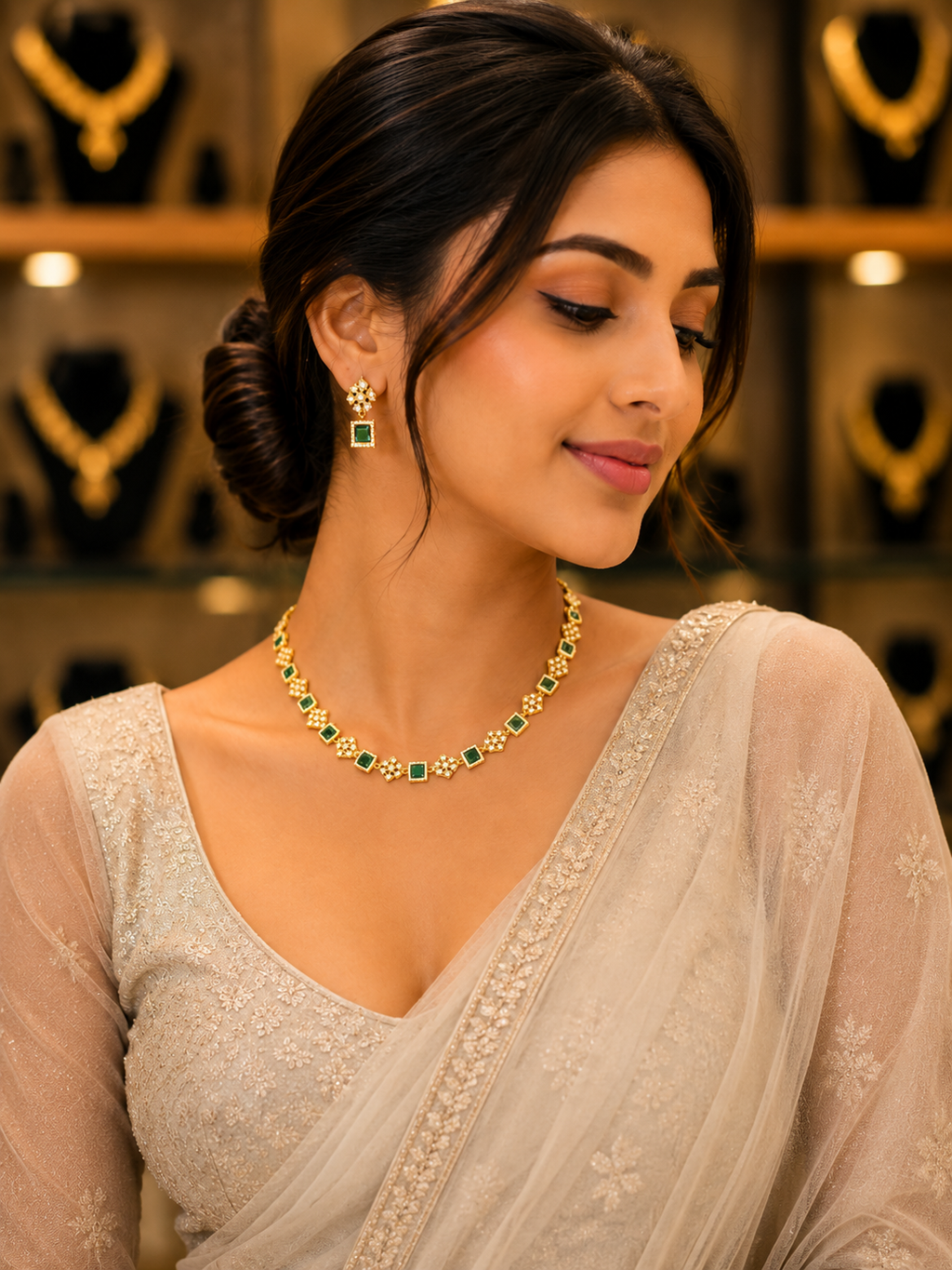 Emerald Royale Designer Necklace Set