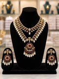 Heritage Ruby Kundan Long Necklace Set