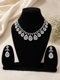 Blush Elegance American Diamond Necklace Set