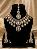 Royal Kundan Polki Bridal Choker Necklace Set with Maang Tikka & Earrings