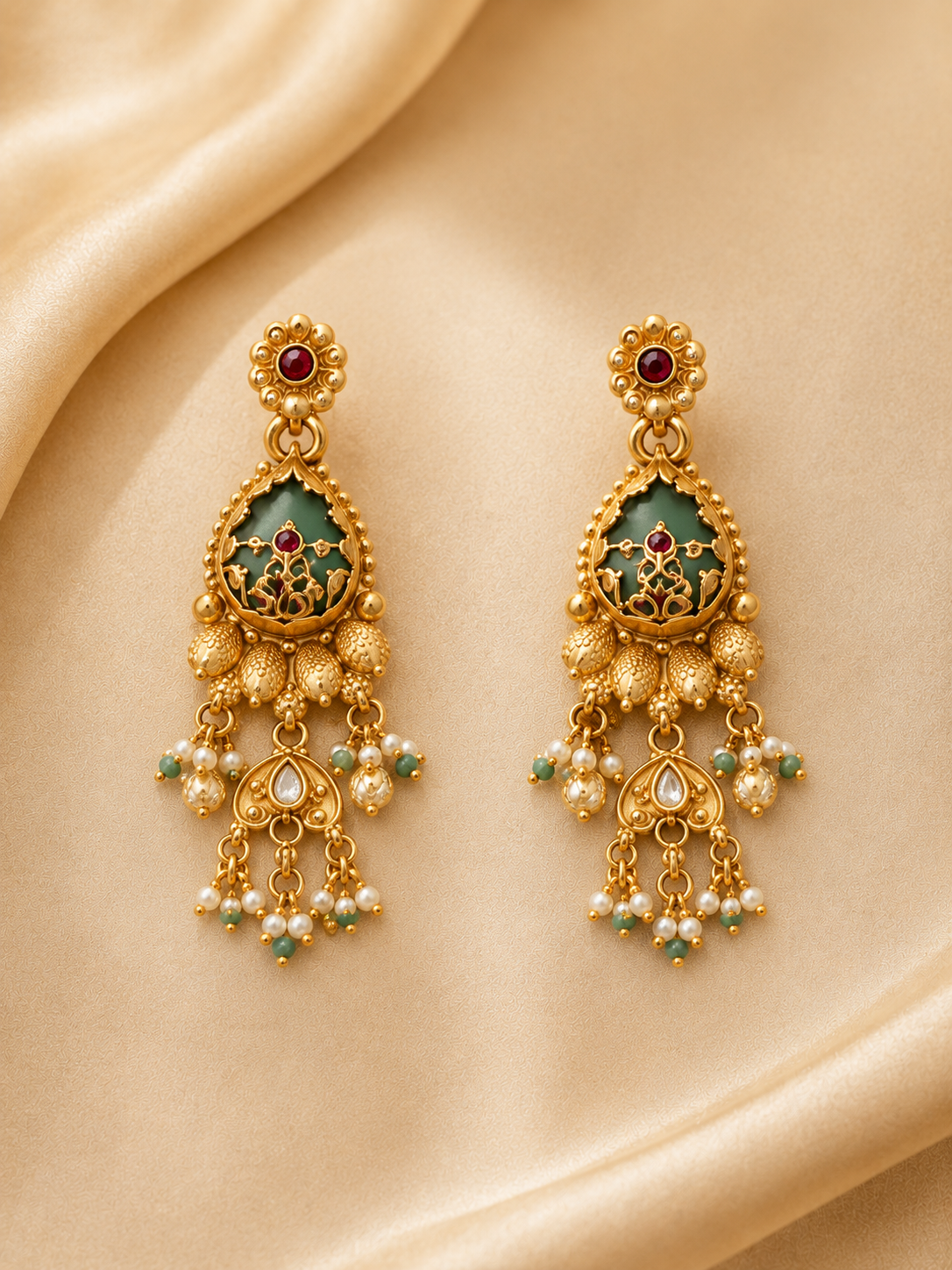 Royal Heritage Antique Gold Bridal Necklace Set