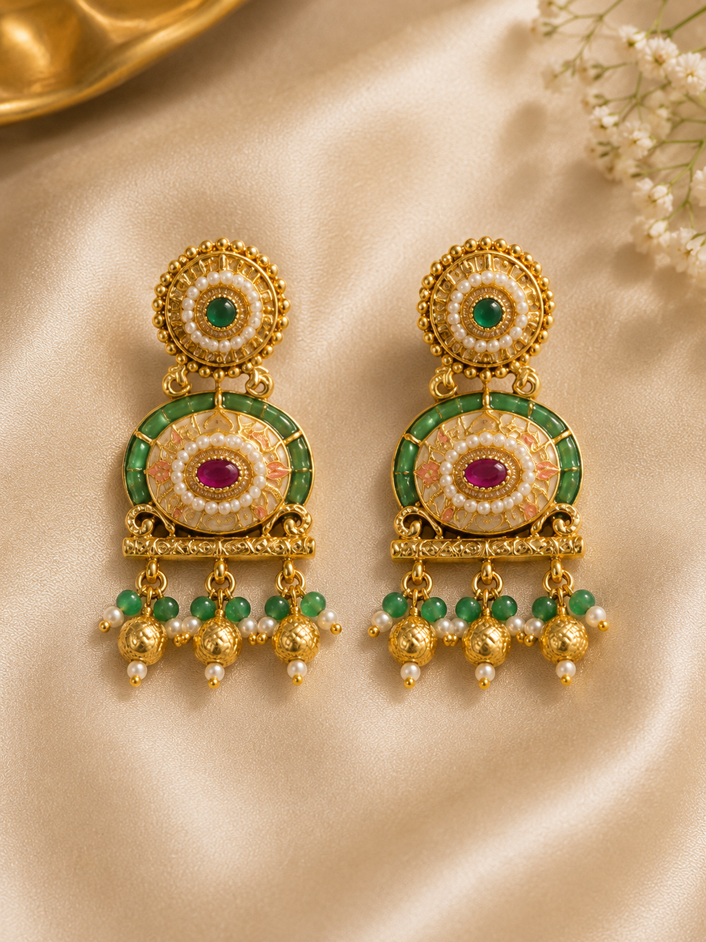 Royal Heritage Kundan Pearl Long Necklace Set
