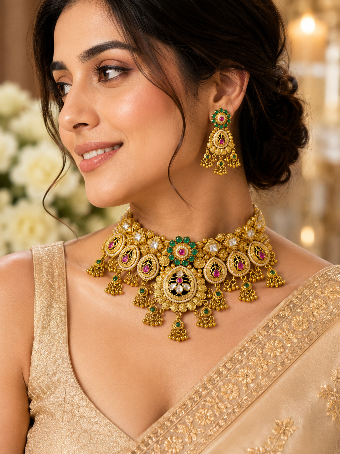 Royal Maharani Kundan Choker Set