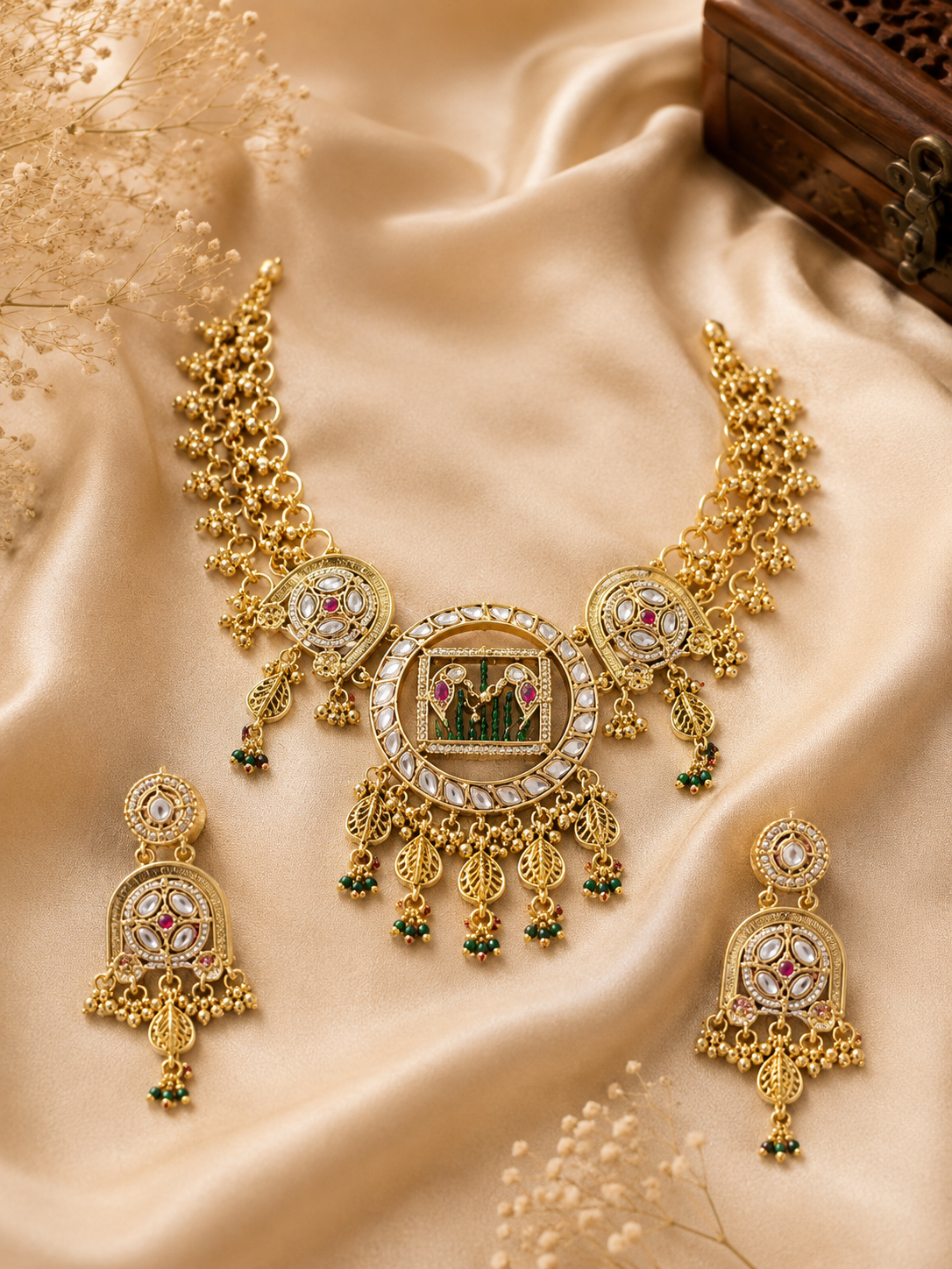Royal Peacock Kundan Choker Set