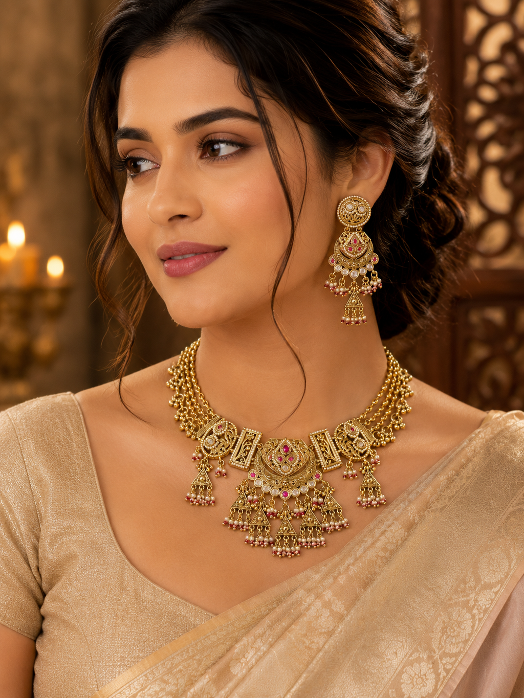 Maharani Kundan Heritage Choker Set