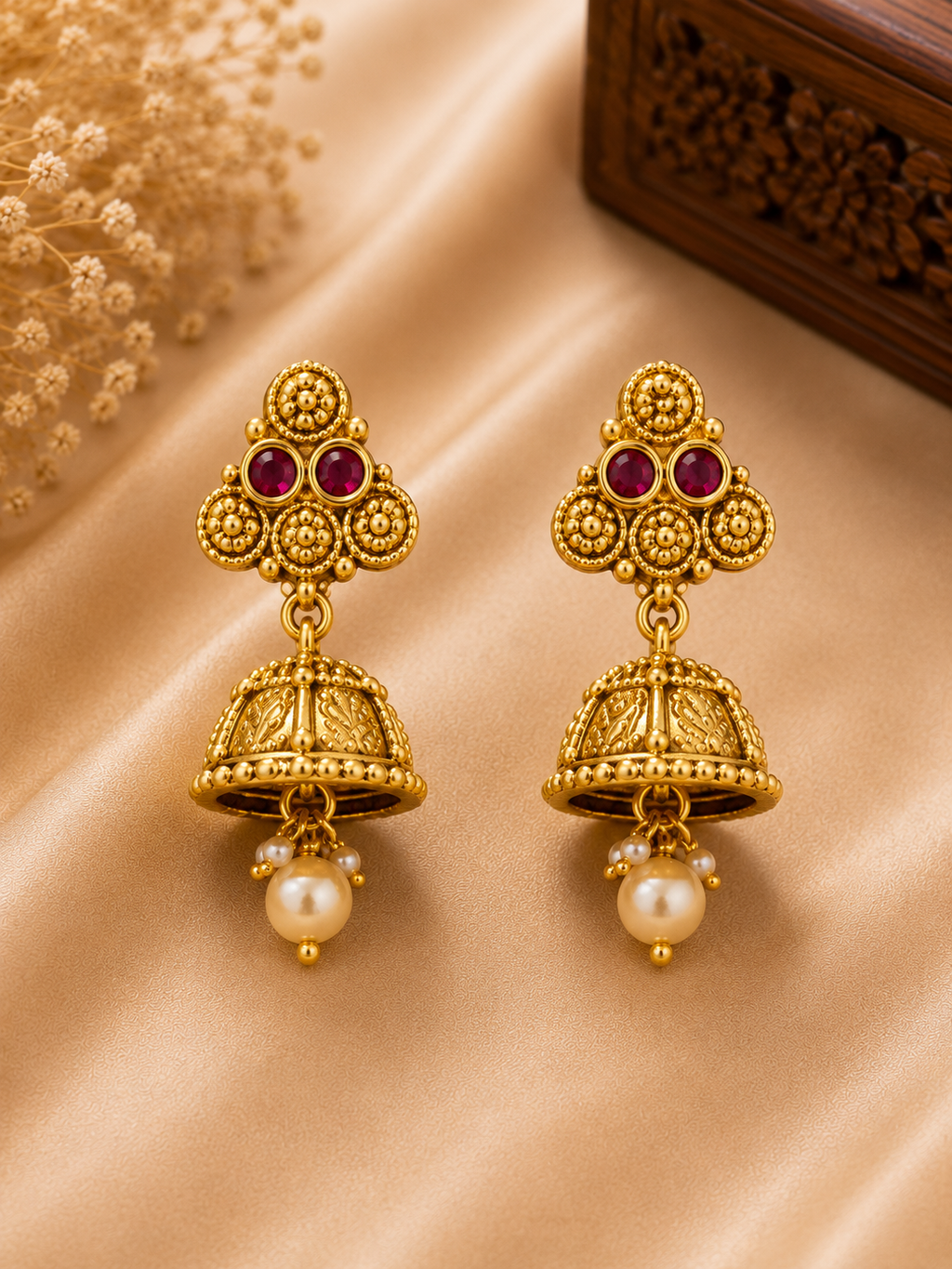 Rajwadi Kundan Pearl Choker Set