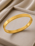 Eterna Luxe Engraved Gold Bracelet