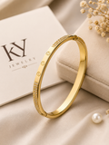 Celeste Crystal Gold Bangle Bracelet