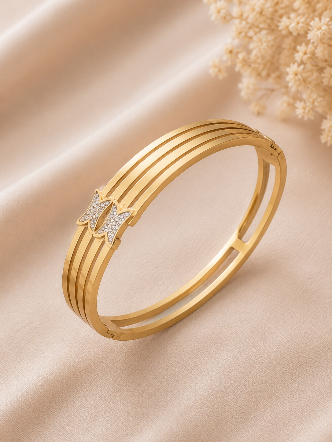 Celeste Spark Gold Cuff Bracelet