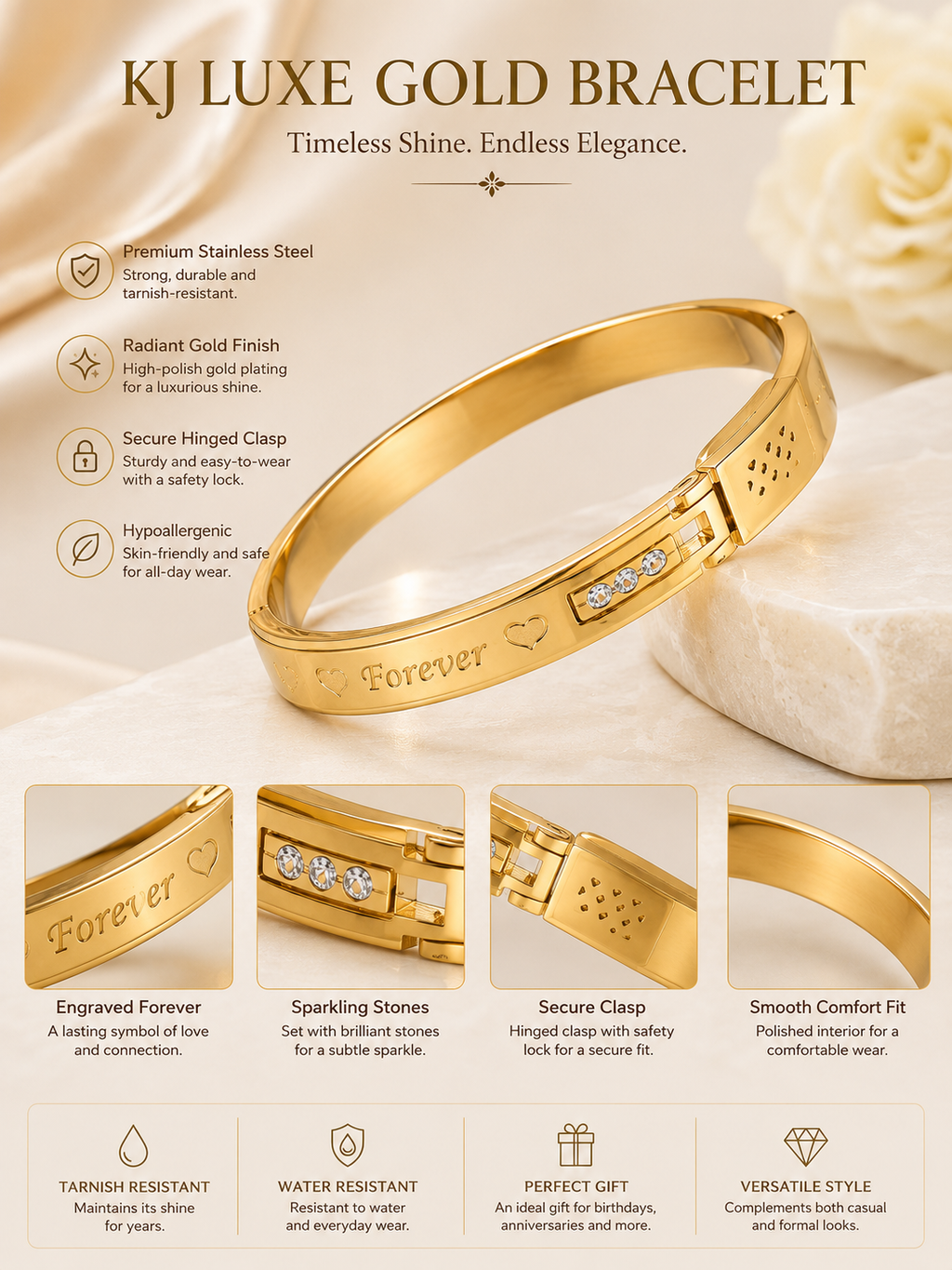 Forever Radiance Gold Bracelet