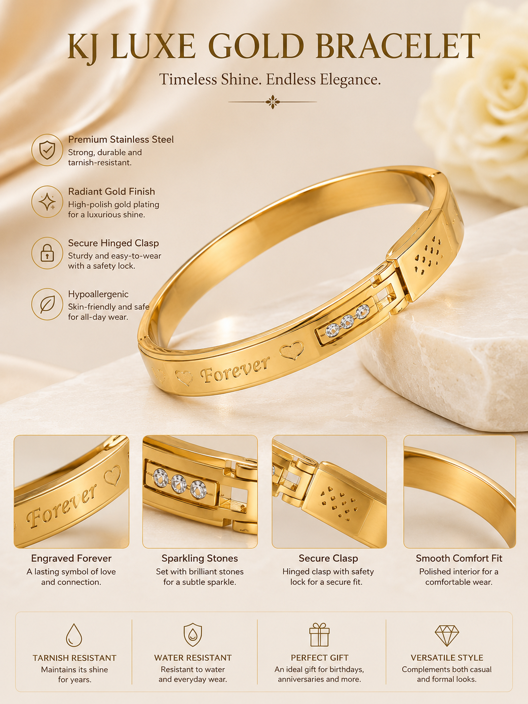 Forever Radiance Gold Bracelet
