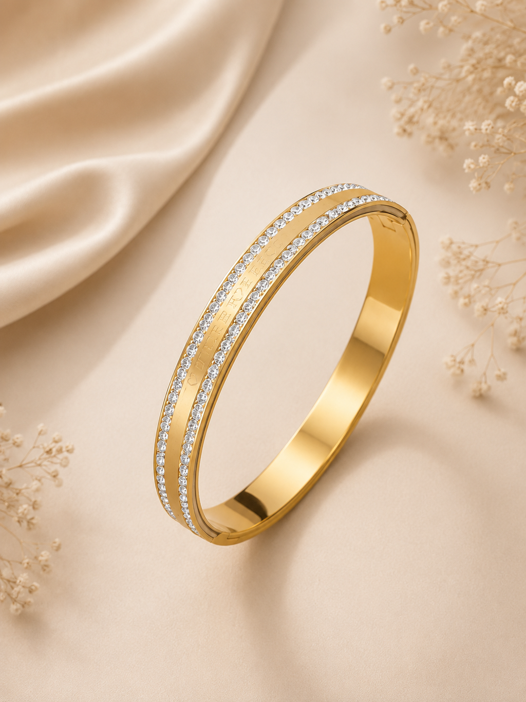 Crystal Edge Luxe Gold Bangle
