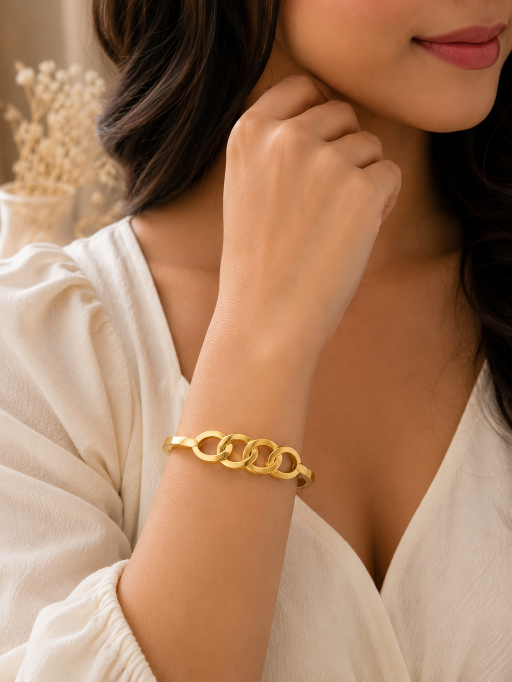 Infinity Link Luxe Gold Bracelet