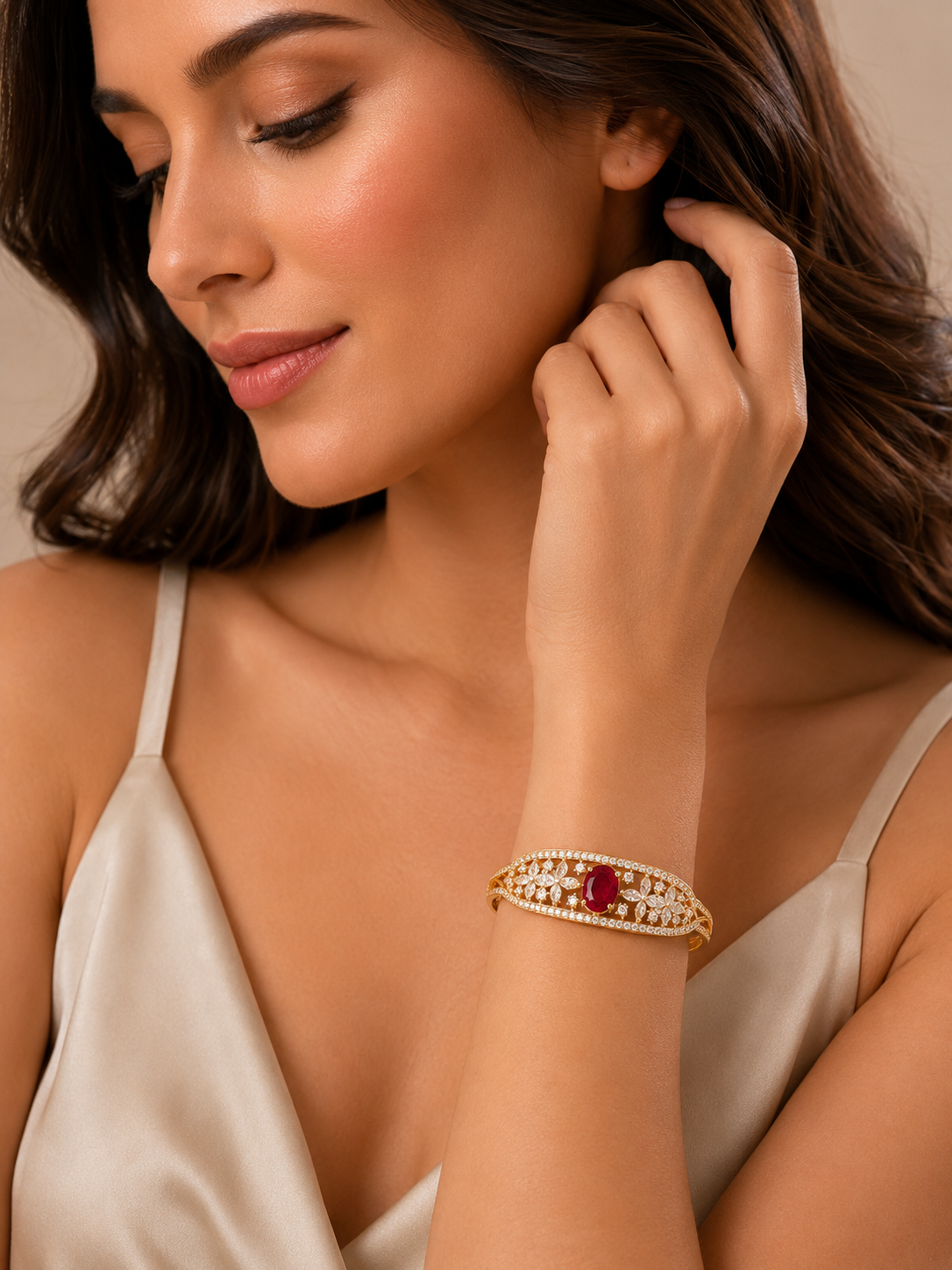 Royal Blossom Ruby Bracelet