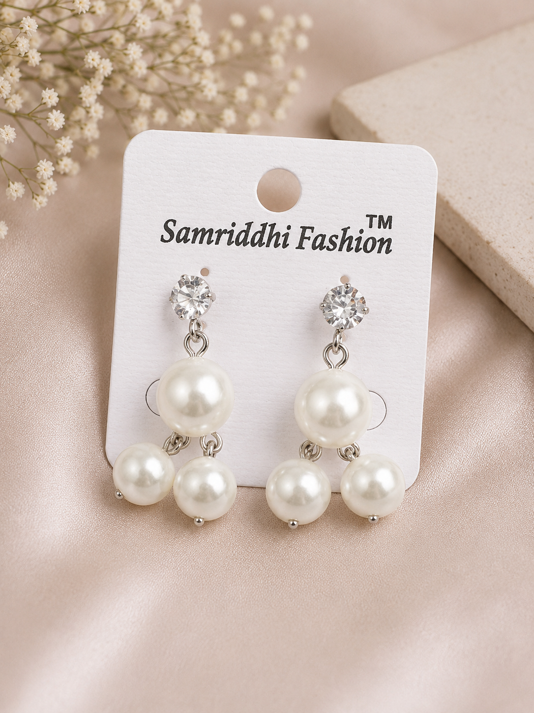 Pearl Cascade Drop Earrings
