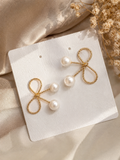 Pearl Bow Grace Earrings