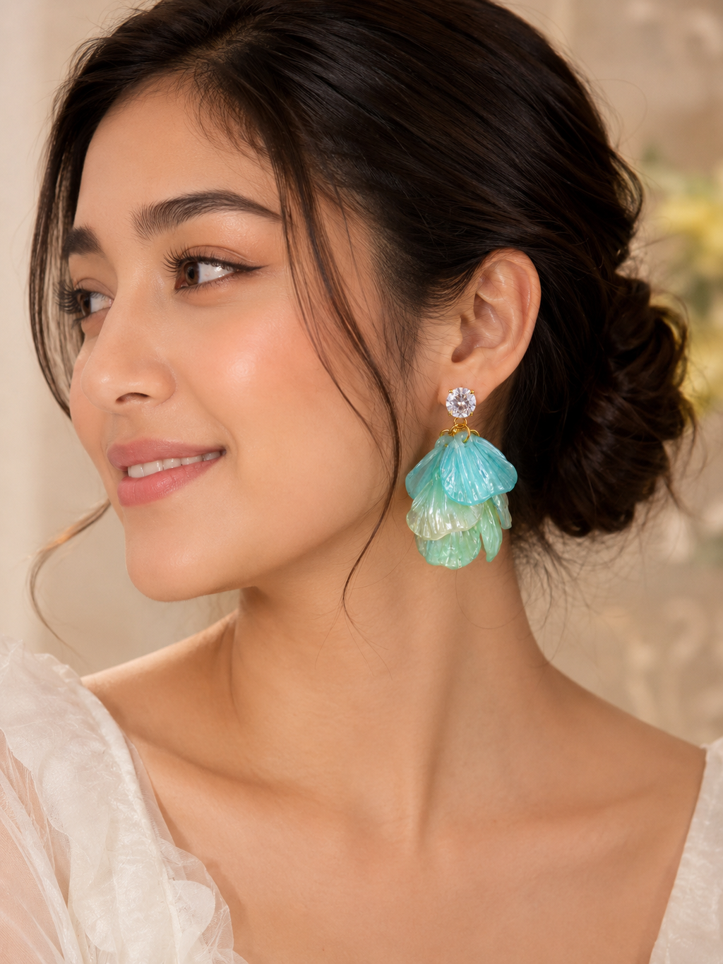 Praynil Pastel Blossom Drop Earrings