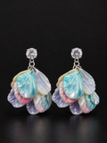 Praynil Mermaid Bloom Statement Earrings