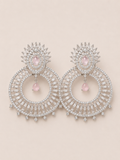Blush Halo Crystal Chandbali Earrings