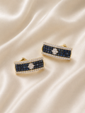 Midnight Sapphire Luxe Stud Earrings