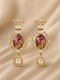Royal Ruby Kundan Drop Earrings