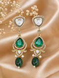 Emerald Royale Kundan Drop Earrings