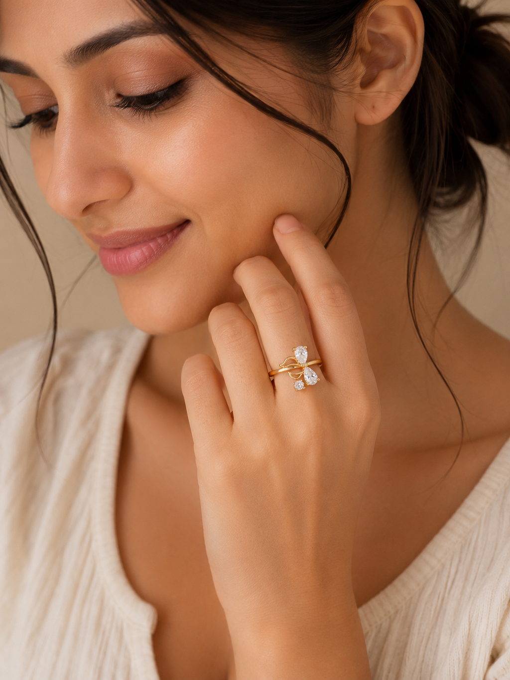 Aurora Butterfly Open Ring