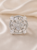 Celestial Bloom Diamond Cluster Ring