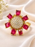 Ruby Sunburst Royal Statement Ring