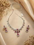 Ruby Bloom Elegance Necklace Set