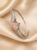 Blush Pink Crystal Pavé Bangle