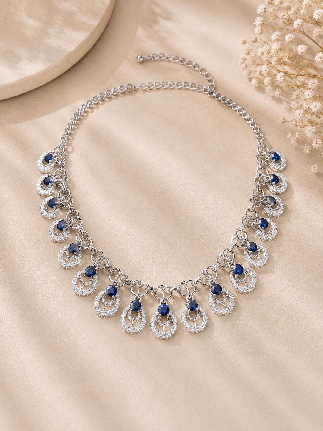Azure Elegance Diamond Necklace