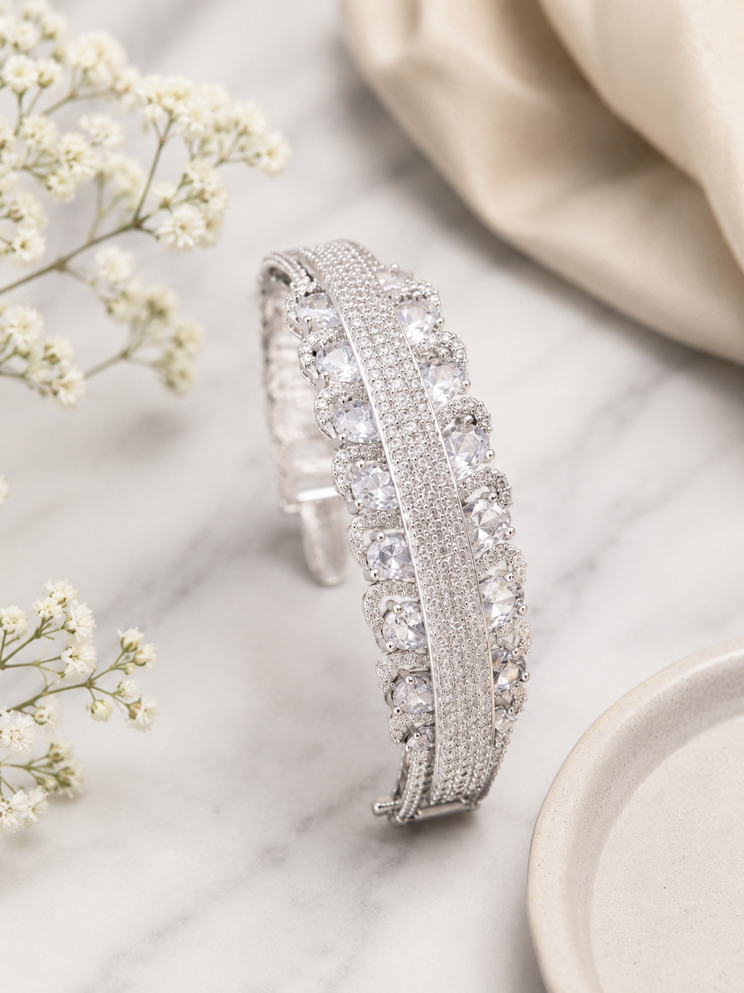 Celeste Radiance Crystal Free Size Bracelet