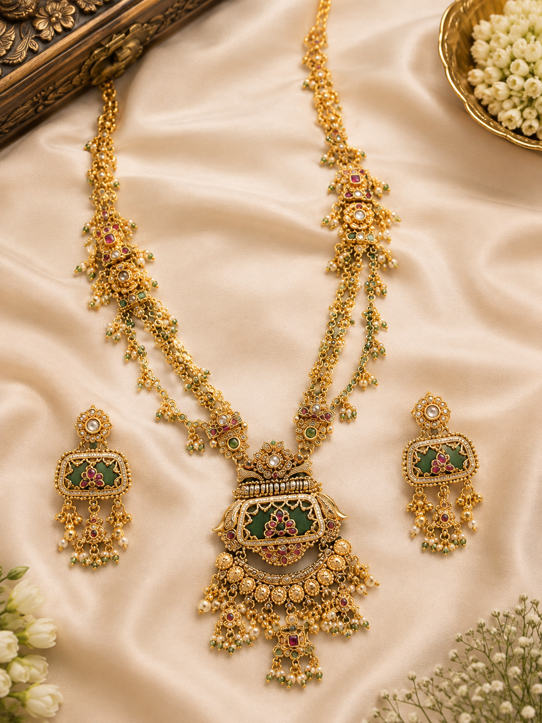 Shahi Antique Gold Jewelry Set