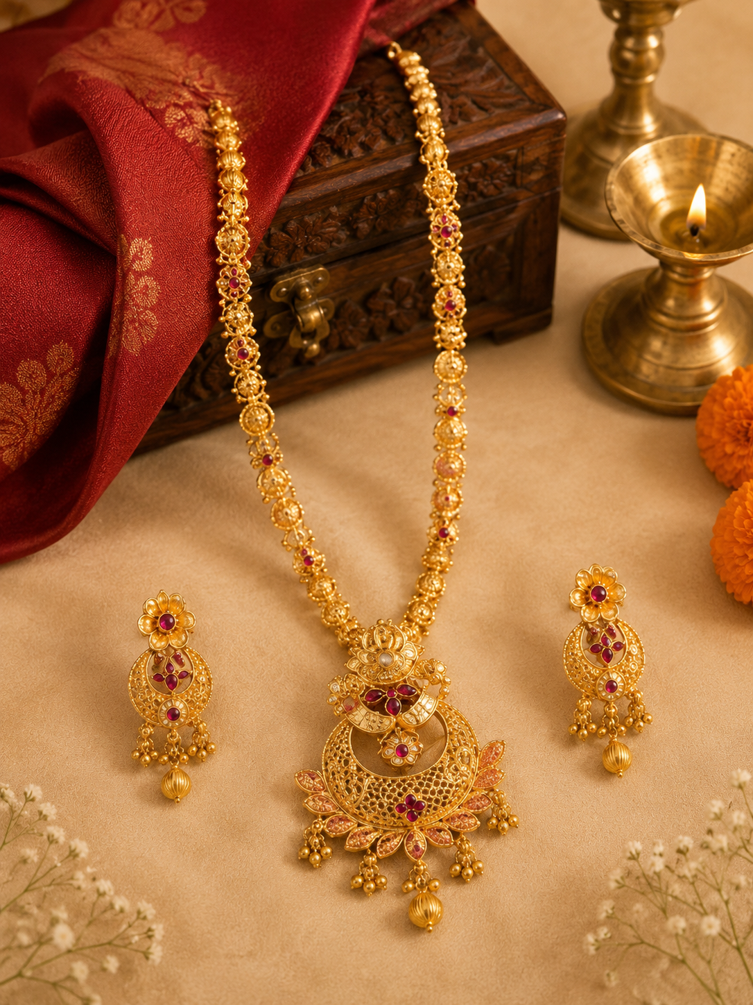 Maharani Mayura Necklace Set