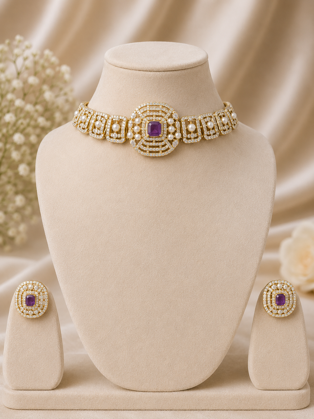 Amethyst Royale AD Choker Set