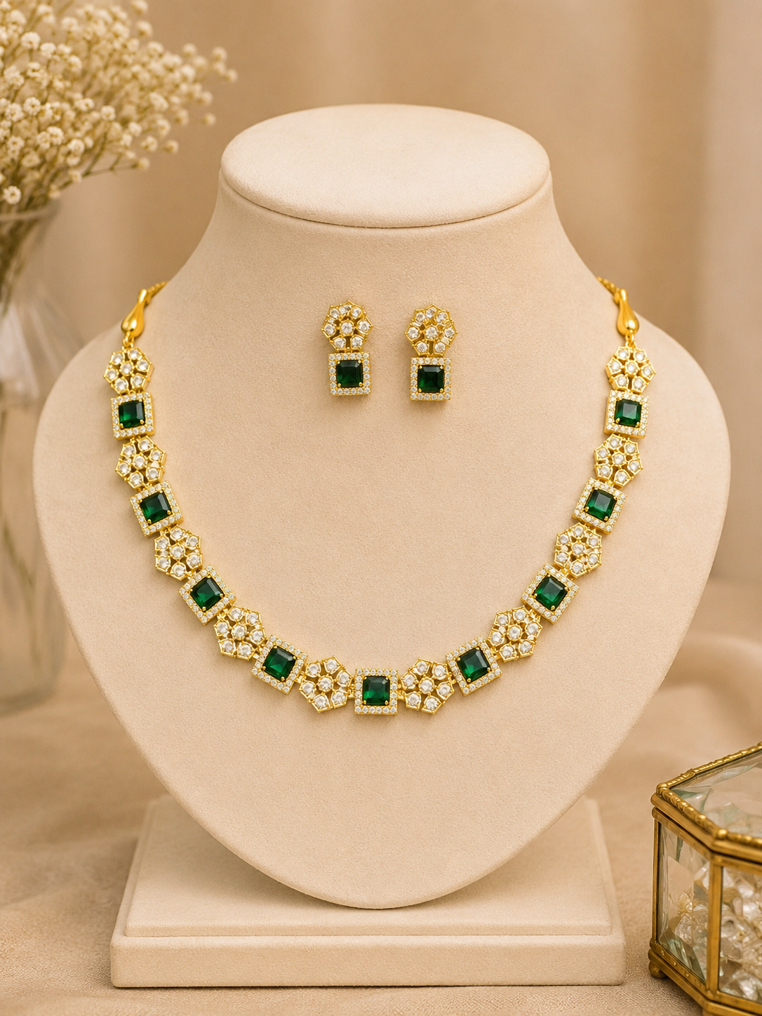Emerald Royale Designer Necklace Set