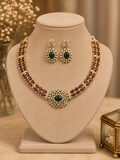 Ruby Royale AD Choker Necklace Set