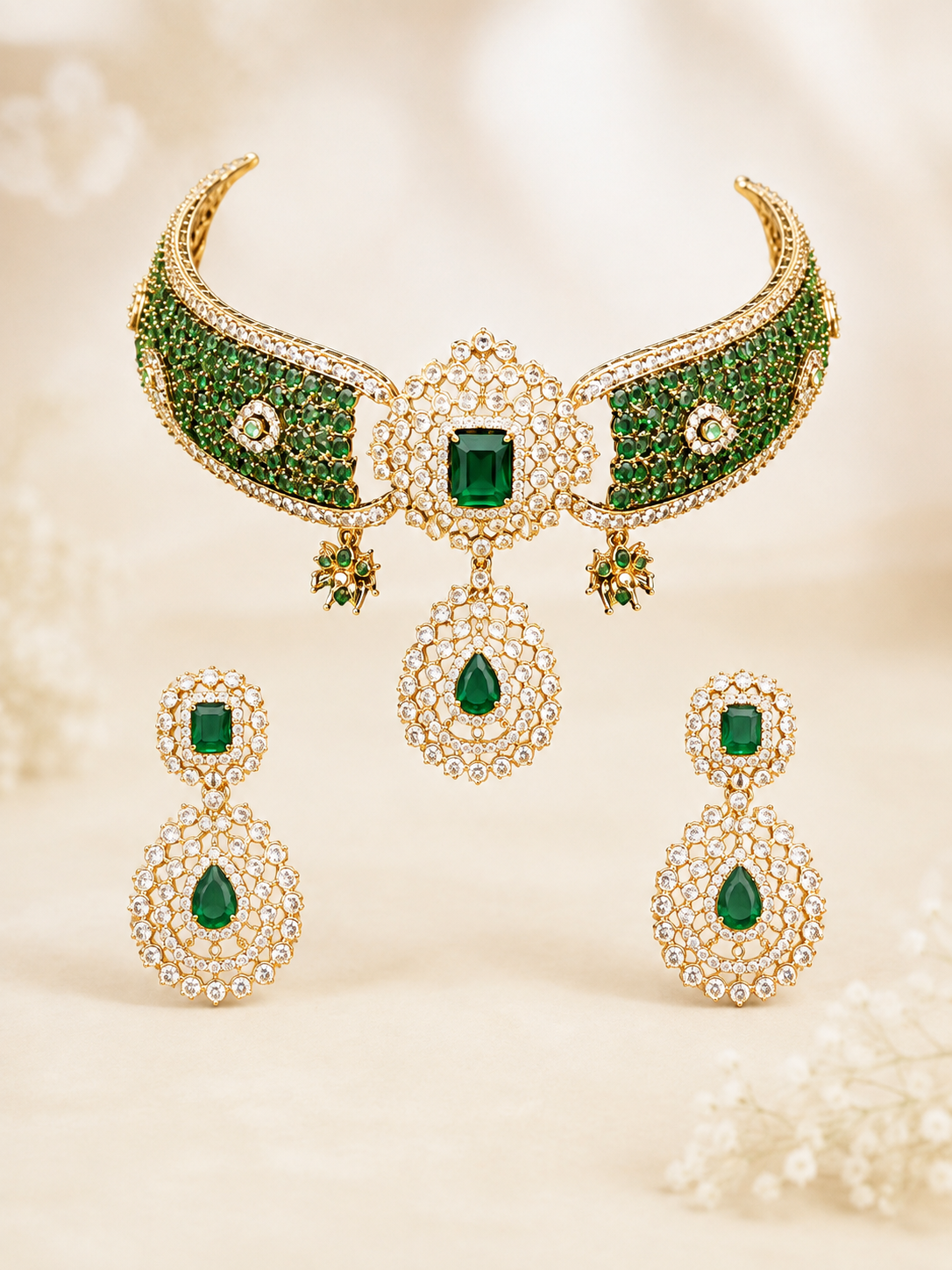 Emerald Royale Choker Set