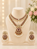 Royal Ruby Pearl Heritage Necklace Set