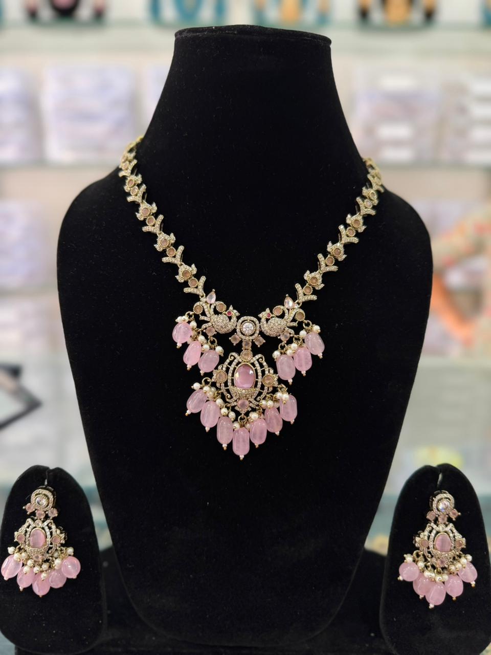 Blush Royale AD Statement Necklace Set
