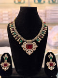 Royal Emerald Ruby Heritage Necklace Set