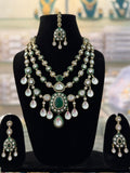 Emerald Majesty Layered Necklace Set